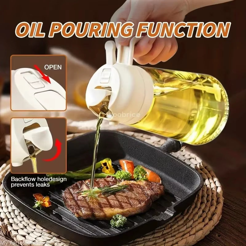 2-in-1 Oil Spray Bottle – Cooking & Kitchen Dispenser