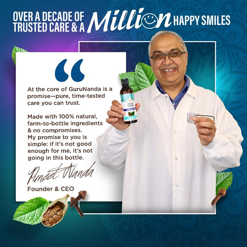 Gurunanda Cocomint Pulling Oil with 7 Essential Oils & Vitamins D, E & K2 - 8 Oz