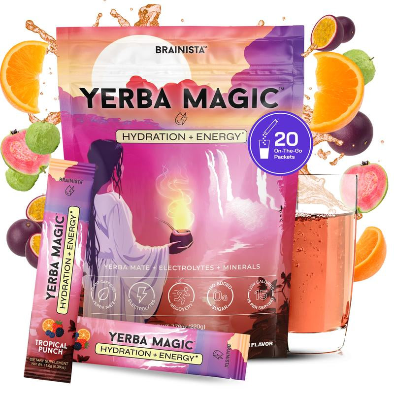 Yerba Magic | Yerba Mate Instant Tea Powder | 20 or 30 Serving Options | Multiple Flavors Available
