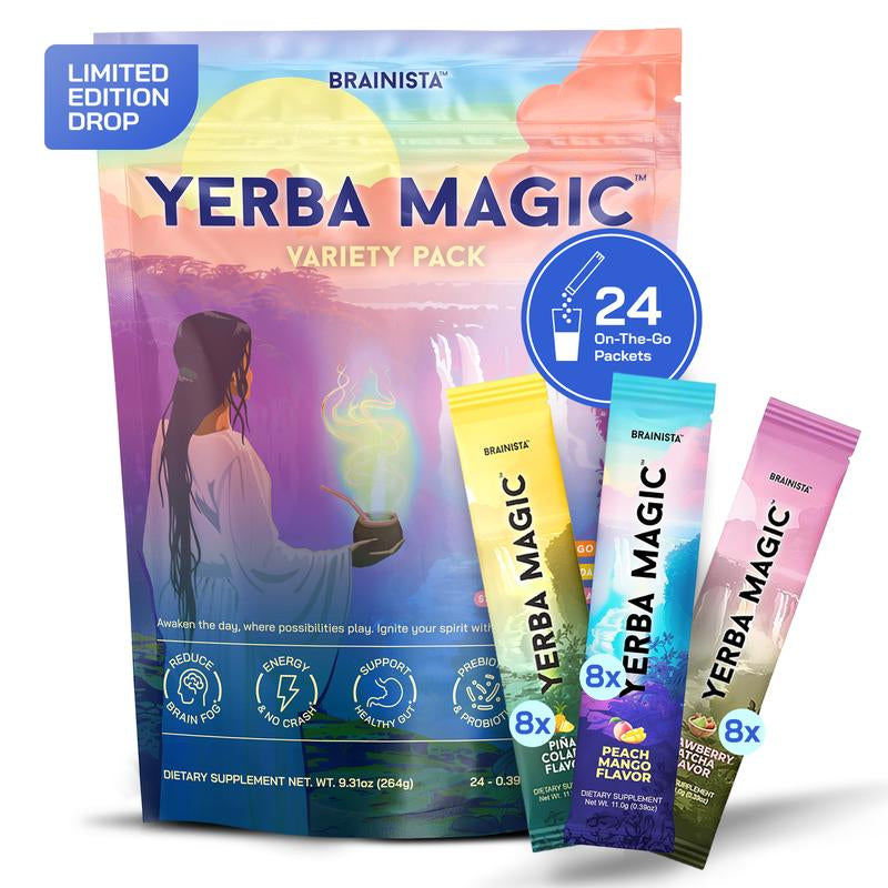 Yerba Magic | Yerba Mate Instant Tea Powder | 20 or 30 Serving Options | Multiple Flavors Available