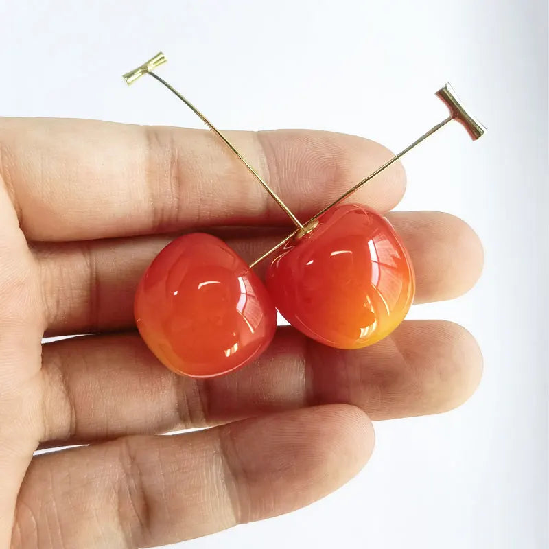 Delightful Cherry Drop Earrings - Sweet and Stylish Fruit-Inspired Jewelry for Every Occasion