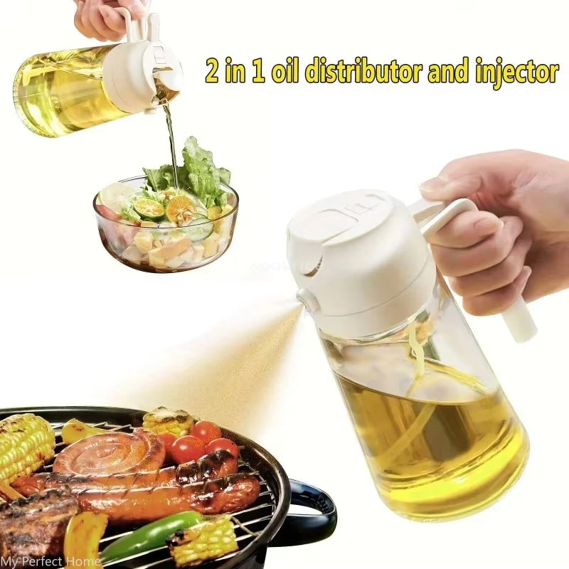 2-in-1 Oil Spray Bottle – Cooking & Kitchen Dispenser