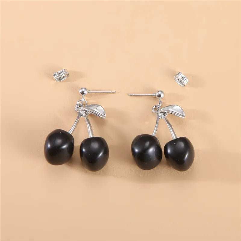 Delightful Cherry Drop Earrings - Sweet and Stylish Fruit-Inspired Jewelry for Every Occasion