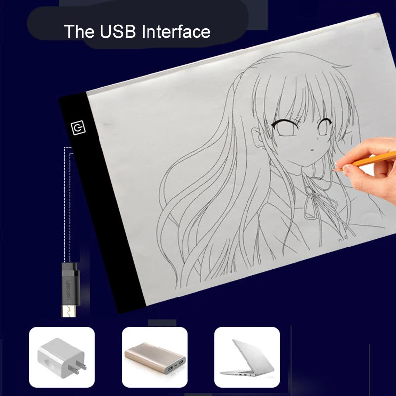 Illuminate Your Imagination with the LED Drawing Copy Pad - 3 Level Dimmable Light Board for Creativity and Animation! Perfect Educational Gift for Children!