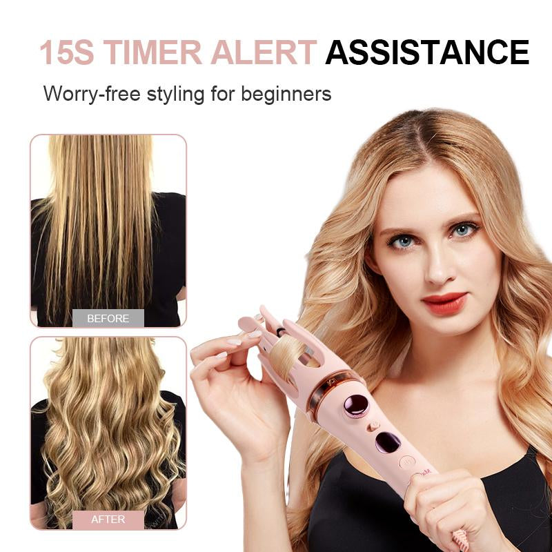 Mayeya 3-In-1 Automatic Curling and Straightening Iron |Temperature, Dual Swivel, Anti-Iron, Anti-Knot, Straightening Comb, Auto Shut-Off, Travel-Friendly Lazy Curling Tool. Professional Hair Dryer Brush with Ionic