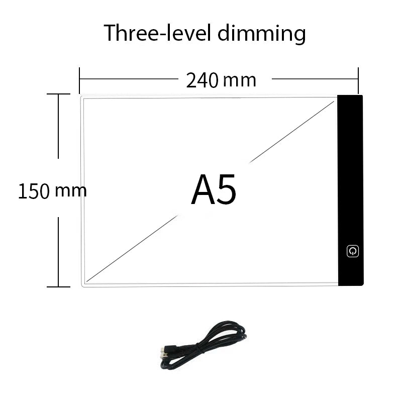 Illuminate Your Imagination with the LED Drawing Copy Pad - 3 Level Dimmable Light Board for Creativity and Animation! Perfect Educational Gift for Children!