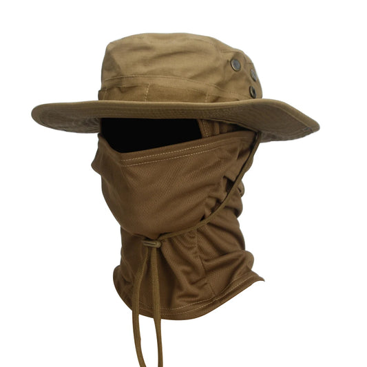 Ultimate Camouflage Boonie Cap & Balaclava Hat Combo - Foldable, Soft, and Perfect for Outdoor Hunting and Fishing with Wide Brim for Maximum Sun Protection