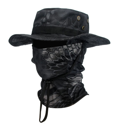 Ultimate Camouflage Boonie Cap & Balaclava Hat Combo - Foldable, Soft, and Perfect for Outdoor Hunting and Fishing with Wide Brim for Maximum Sun Protection