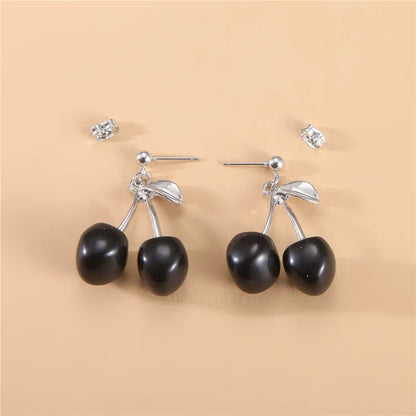 Delightful Cherry Drop Earrings - Sweet and Stylish Fruit-Inspired Jewelry for Every Occasion