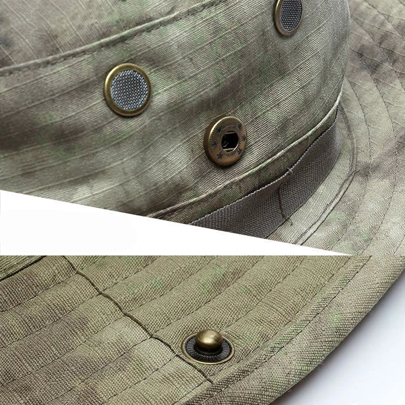 Ultimate Camouflage Boonie Cap & Balaclava Hat Combo - Foldable, Soft, and Perfect for Outdoor Hunting and Fishing with Wide Brim for Maximum Sun Protection