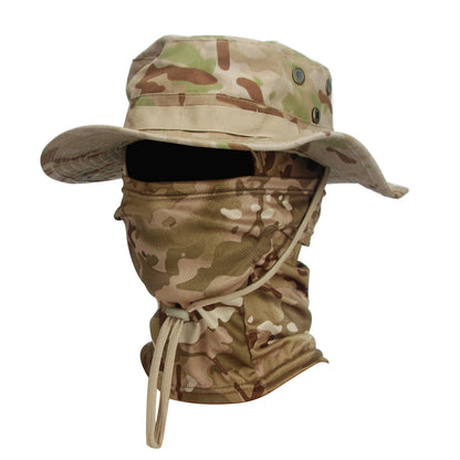 Ultimate Camouflage Boonie Cap & Balaclava Hat Combo - Foldable, Soft, and Perfect for Outdoor Hunting and Fishing with Wide Brim for Maximum Sun Protection