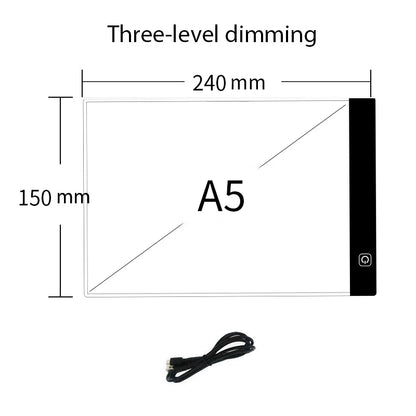 Illuminate Your Imagination with the LED Drawing Copy Pad - 3 Level Dimmable Light Board for Creativity and Animation! Perfect Educational Gift for Children!